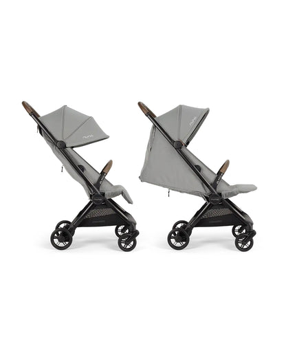 Nuna Via Cabn-Cabin Approved Stroller-One Hand Fold-Flat Reclining Seat-Car Seat Compatible-Includes Travel Bag-2 Years Warranty-For 0 to 4Y (Upto 22 kg)-Seasalt