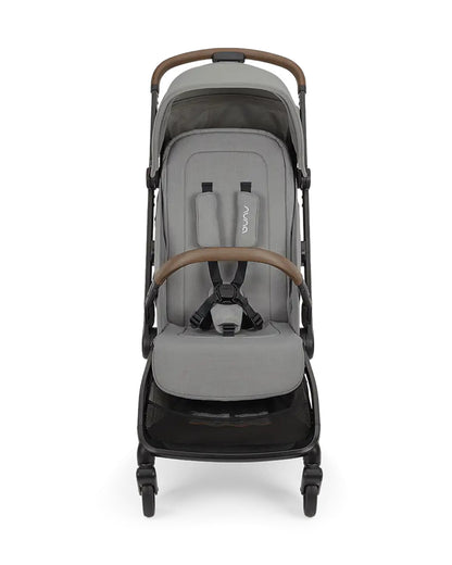 Nuna Via Cabn-Cabin Approved Stroller-One Hand Fold-Flat Reclining Seat-Car Seat Compatible-Includes Travel Bag-2 Years Warranty-For 0 to 4Y (Upto 22 kg)-Seasalt