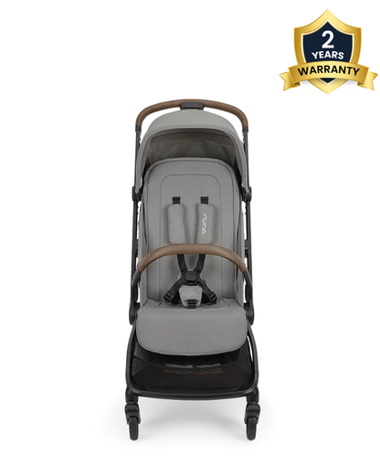 Nuna Via Cabn-Cabin Approved Stroller-One Hand Fold-Flat Reclining Seat-Car Seat Compatible-Includes Travel Bag-2 Years Warranty-For 0 to 4Y (Upto 22 kg)-Seasalt