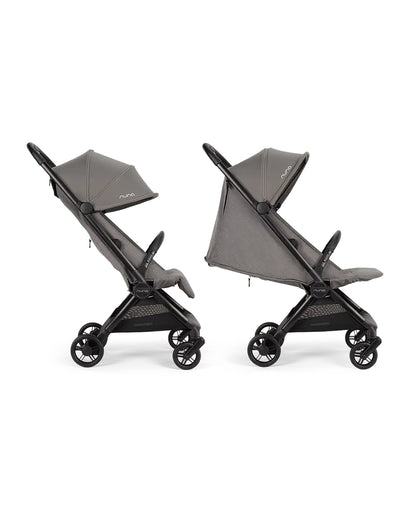 Nuna Via Cabn-Cabin Approved Stroller-One Hand Fold-Flat Reclining Seat-Car Seat Compatible-Includes Travel Bag-2 Years Warranty-For 0 to 4Y (Upto 22 kg)-Thunder