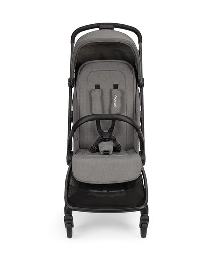 Nuna Via Cabn-Cabin Approved Stroller-One Hand Fold-Flat Reclining Seat-Car Seat Compatible-Includes Travel Bag-2 Years Warranty-For 0 to 4Y (Upto 22 kg)-Thunder