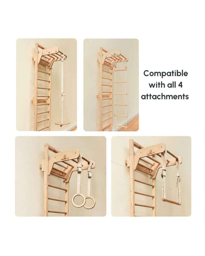 Curious Cub Wooden Swing Indoor Activity Playset-Secure & Foldable Design-For 1Y-5Y
