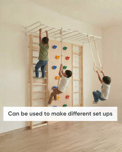 Curious Cub Wooden Swing Indoor Activity Playset-Secure & Foldable Design-For 1Y-5Y