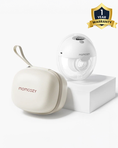 Momcozy M5 Smart Wearable Single Electric Breast Pump-Upgraded with App Control-Painless Pumping-Portable-3 Modes & 9 Suction Levels-Rechargeable-Grey
