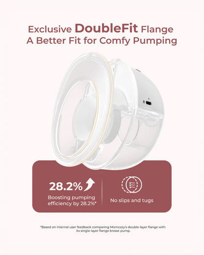 Momcozy M5 Smart Wearable Single Electric Breast Pump-Upgraded with App Control-Painless Pumping-Portable-3 Modes & 9 Suction Levels-Rechargeable-Grey
