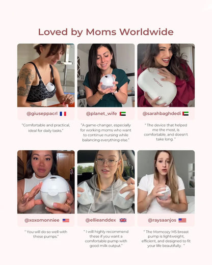 Momcozy M5 Smart Wearable Single Electric Breast Pump-Upgraded with App Control-Painless Pumping-Portable-3 Modes & 9 Suction Levels-Rechargeable-Grey