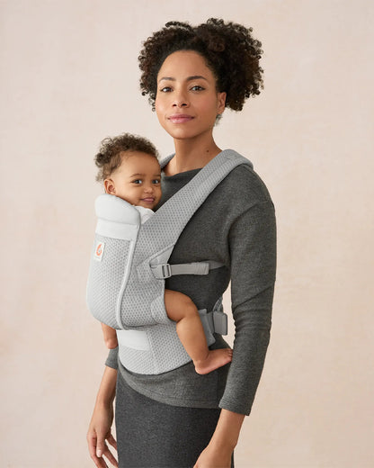 Ergobaby Omni Lite Baby Carrier-With 1 Carry Positions-Adjustable Cross Shoulder Strap-Patented Bucket Seat-For 0 to 2Y (3.2 to 15.9 kg)-Pearl Grey