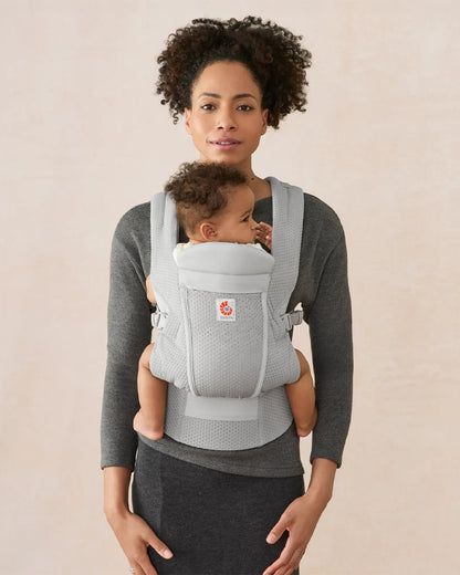 Ergobaby Omni Lite Baby Carrier-With 1 Carry Positions-Adjustable Cross Shoulder Strap-Patented Bucket Seat-For 0 to 2Y (3.2 to 15.9 kg)-Pearl Grey