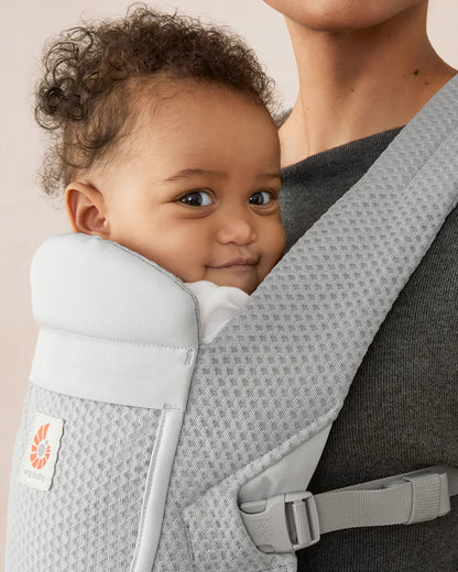 Ergobaby Omni Lite Baby Carrier-With 1 Carry Positions-Adjustable Cross Shoulder Strap-Patented Bucket Seat-For 0 to 2Y (3.2 to 15.9 kg)-Pearl Grey