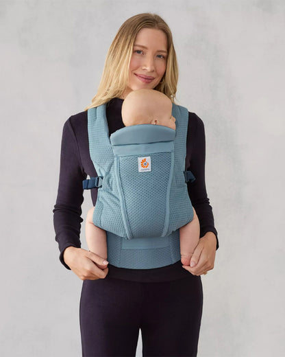 Ergobaby Omni Lite Baby Carrier-With 1 Carry Positions-Adjustable Cross Shoulder Strap-Patented Bucket Seat-For 0 to 2Y (3.2 to 15.9 kg)-Slate Blue