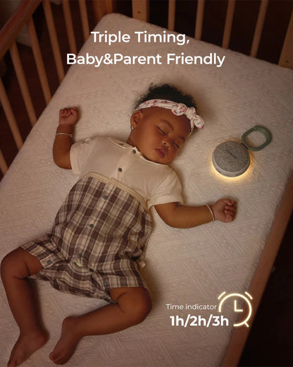 Momcozy Portable Baby Sound Machine-With 20 Soothing Sounds & Night Light-White Noise Machine For Baby's Sound Sleep-0M+