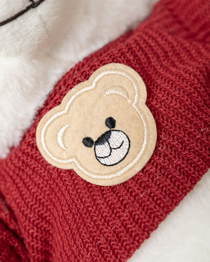 Just Bear Red Sweater Soft Toy-Plush Cuddly & Huggable Bear-36M+