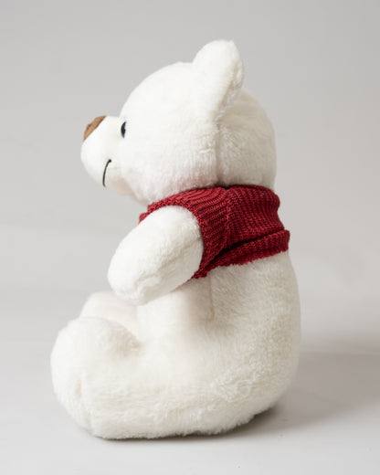 Just Bear Red Sweater Soft Toy-Plush Cuddly & Huggable Bear-36M+