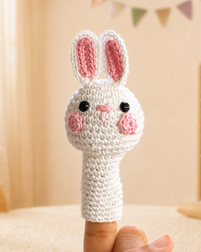 Babble Wrap Wild Friends Finger Puppet Set-Interactive Storytelling Soft Toy for Newborn