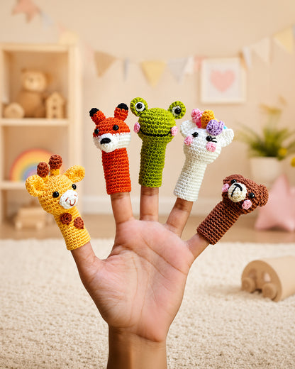 Babble Wrap Magical Friends Finger Puppet Set-Interactive Storytelling Soft Toy for Newborn