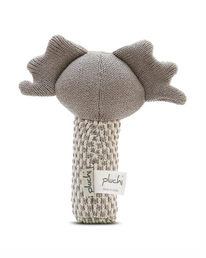 Pluchi Koala Cotton Knitted Stick Rattle Toy-Improves Hand-Eye Coordination-Perfect Companion for Bedtime-For Infants