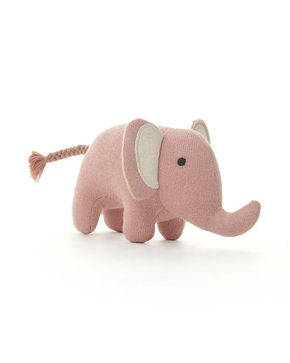 Pluchi Pink Harris The Elephant-Promotes Tactile Stimulation-Easily Washable-Knitted Soft Toy-Plush Cuddly Toy For Newborn