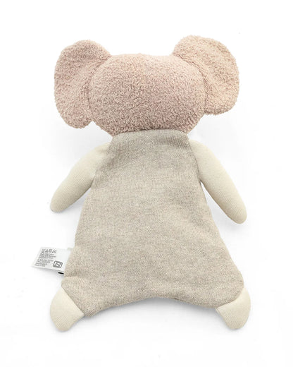 Pluchi Snuggle & Crinkle Ele Cotton Knitted Stuffed Soft Toy-Promotes Visual Stimulation-Plush Cuddly Toy For Newborn
