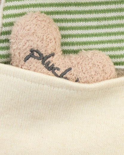 Pluchi Snuggle & Crinkle Ele Cotton Knitted Stuffed Soft Toy-Promotes Visual Stimulation-Plush Cuddly Toy For Newborn