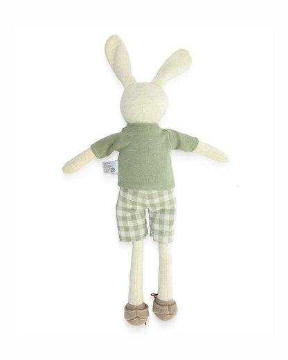 Pluchi Percy Purrlock Topy Mint Cotton Knitted Stuffed Soft Toy-Promotes Visual Stimulation-Plush Cuddly Toy For Newborn