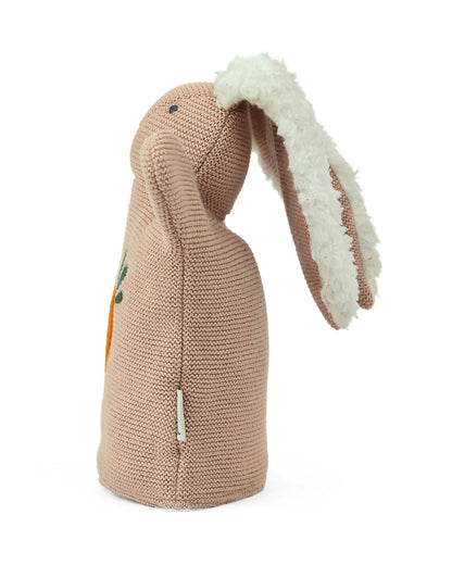 Pluchi Rabbit Hand Puppet Cotton Knitted Soft Toy-Super Soft & Washable-For Infants