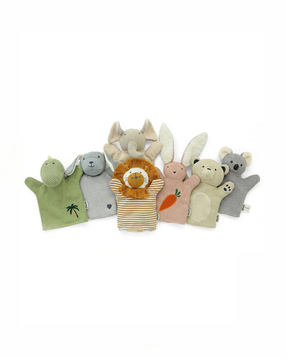 Pluchi Rabbit Hand Puppet Cotton Knitted Soft Toy-Super Soft & Washable-For Infants