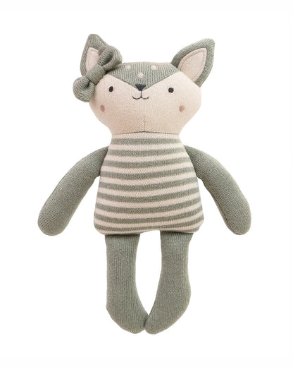 Pluchi Pip Foxy Cotton Knitted Stuffed Soft Toy-Promotes Visual Stimulation-Plush Cuddly Toy For Newborn
