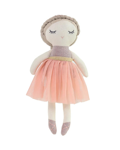 Pluchi Ballerina Cotton Knitted Stuffed Doll-Promotes Visual Stimulation-Plush Cuddly Toy For Newborn