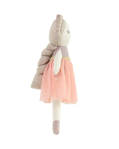 Pluchi Ballerina Cotton Knitted Stuffed Doll-Promotes Visual Stimulation-Plush Cuddly Toy For Newborn