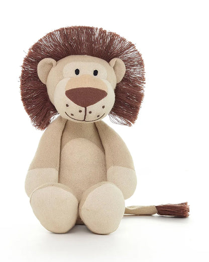 Pluchi Simba the Lion Cotton Knitted Stuffed Soft Toy-Promotes Visual Stimulation-Plush Cuddly Toy For Newborn