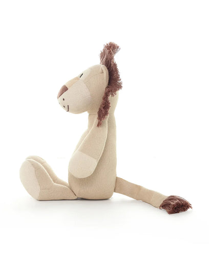 Pluchi Simba the Lion Cotton Knitted Stuffed Soft Toy-Promotes Visual Stimulation-Plush Cuddly Toy For Newborn