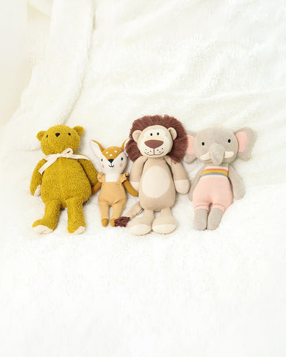 Pluchi Simba the Lion Cotton Knitted Stuffed Soft Toy-Promotes Visual Stimulation-Plush Cuddly Toy For Newborn