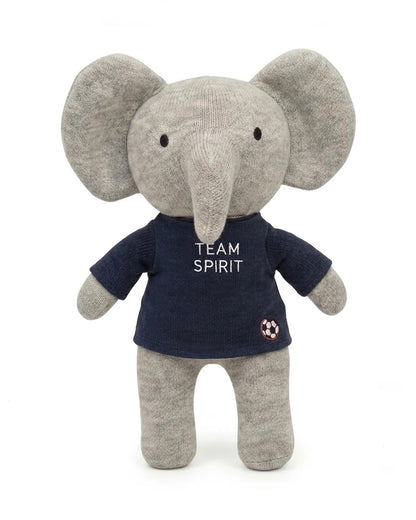 Pluchi Team Elephant Football Ele Cotton Knitted Stuffed Soft Toy-Promotes Visual Stimulation-Pack of 2-Plush Cuddly Toy For Newborn