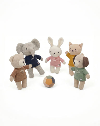 Pluchi Team Elephant Football Ele Cotton Knitted Stuffed Soft Toy-Promotes Visual Stimulation-Pack of 2-Plush Cuddly Toy For Newborn