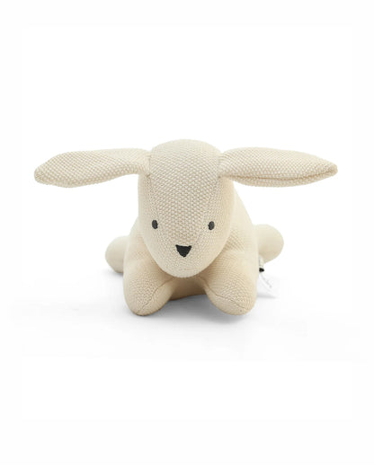 Pluchi Hush Bunny Music Cotton Knitted Stuffed Soft Toy-Washable Plush Cuddly Toy For Newborn