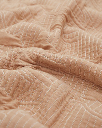 Pluchi Cotton Knitted Baby Quilt-100% Combed Cotton-Beige-For Toddler