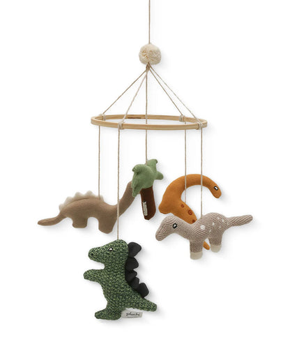 Pomme Knitted Cot Mobile-Nordic Dinos Theme-100% Premium Combed Cotton