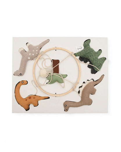 Pomme Knitted Cot Mobile-Nordic Dinos Theme-100% Premium Combed Cotton