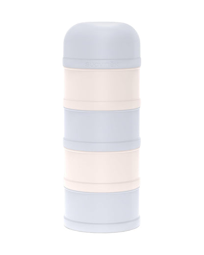 Suavinex Milk Powder Container & Dispenser with 4 Compartments-Airtight with Screw Closures-Dishwasher Safe-Blue