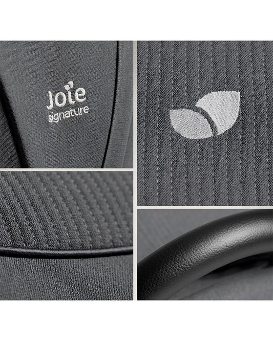 Joie Estrella Twin Stroller-Individually Adjustable Near Flat Reclining Seat-One Hand Fold-2 Years Warranty-Ebony