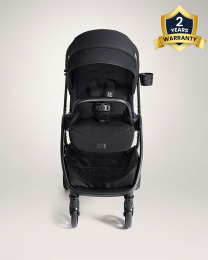 Joie Valora Lighweight Stroller-Reversible & Flat Reclining Seat-Height Adjustable Parent Handle Bar-One Hand Fold-6 Months Warranty-For 0 to 4Y (Upto 22 kg)-Eclipse