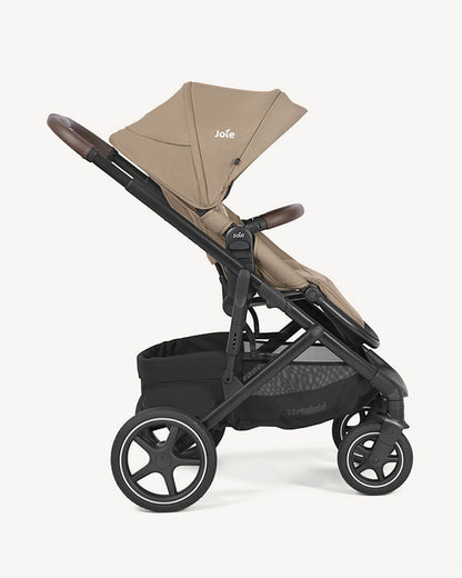 Joie Elara Stroller-Reversible & Flat Reclining Seat-Height Adjustable Parent Handle Bar-One Hand Fold-6 Months Warranty-For 0 to 4Y (Upto 22 kg)-Cashew