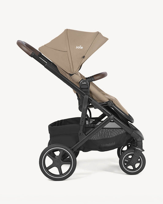 Joie Elara Stroller-Reversible & Flat Reclining Seat-Height Adjustable Parent Handle Bar-One Hand Fold-2 Years Warranty-For 0 to 4Y (Upto 22 kg)-Cashew