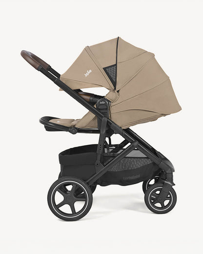 Joie Elara Stroller-Reversible & Flat Reclining Seat-Height Adjustable Parent Handle Bar-One Hand Fold-6 Months Warranty-For 0 to 4Y (Upto 22 kg)-Cashew