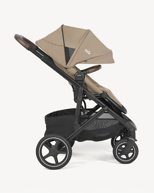 Joie Elara Stroller-Reversible & Flat Reclining Seat-Height Adjustable Parent Handle Bar-One Hand Fold-2 Years Warranty-For 0 to 4Y (Upto 22 kg)-Cashew