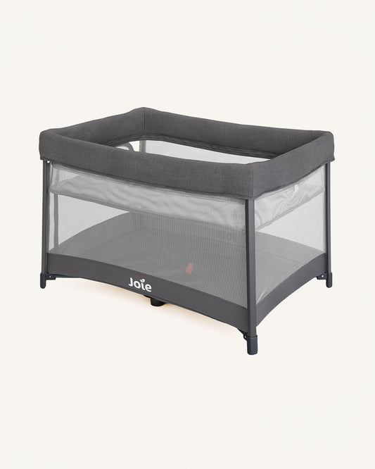 Joie Amigo Travel Cot-One Hand Fold-Removable Bassinet-Includes Travel Bag-For 0 to 3Y (Upto 15 kg)-Thunder
