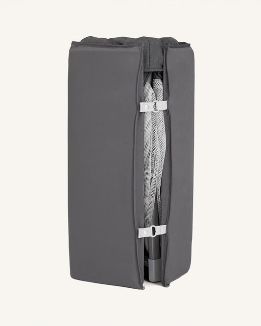 Joie Amigo Travel Cot-One Hand Fold-Removable Bassinet-Includes Travel Bag-For 0 to 3Y (Upto 15 kg)-Thunder