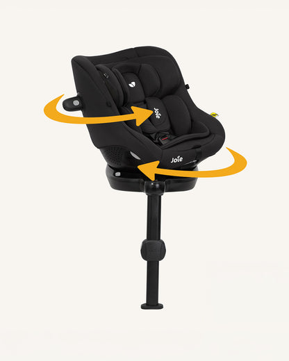 Joie i-Pivot 360 Baby Car Seat-Convertible (Front & Rear Facing)-360 Degree Rotation-5 Positions Recline-2 Years Warranty-For 0 to 4Y (Upto 21 kg)-Shale