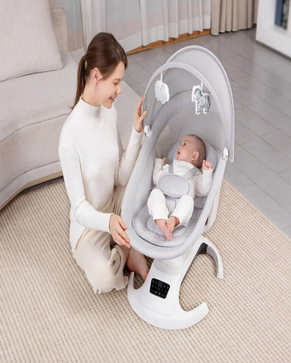 Mastela Ori Euphoria 3D Swing & Rocker-5 Point Harness-Breathable mesh sides & soft headrest- For 0 to 36M (Upto 15 Kg)-Lite Grey