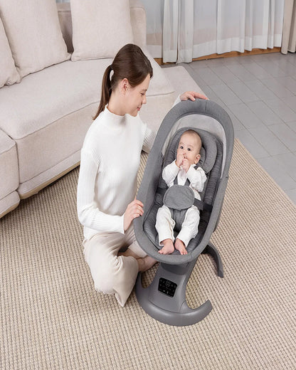 Mastela Ori Euphoria 3D Swing & Rocker-5 Point Harness-Breathable mesh sides & soft headrest- For 0 to 36M (Upto 15 Kg)-Grey